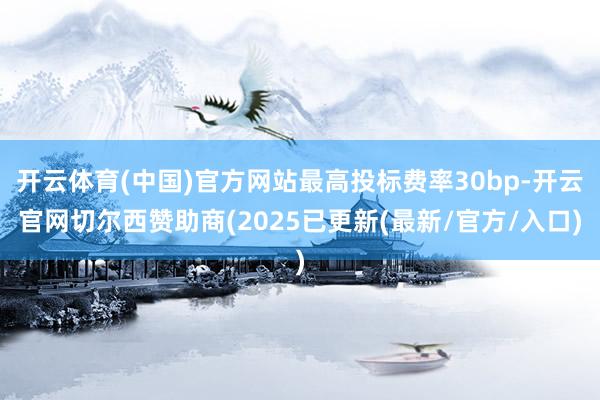 开云体育(中国)官方网站最高投标费率30bp-开云官网切尔西赞助商(2025已更新(最新/官方/入口)